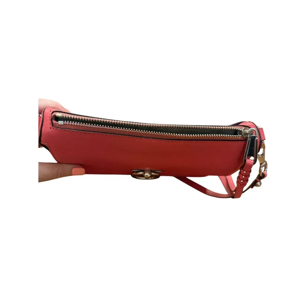 Rebecca Minkoff Jean Mac Crossbody in grapefruit adjustable strap classy minimal